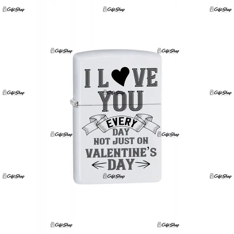 I love you every day, bricheta metalica gravata laser cu mesaj